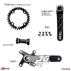 JGbike Pédalier de VTT à manivelles carrées 68-73 BB 170mm 104 BCD avec chaîne