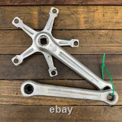 Jeu de manivelles Campagnolo Record Vintage 144 BCD 1981 1 Argent 170 mm Bouclier Cercle