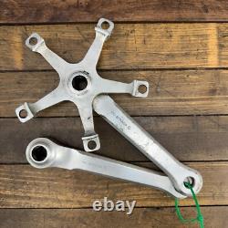 Jeu de manivelles Campagnolo Record Vintage 144 BCD 1981 1 Argent 170 mm Bouclier Cercle