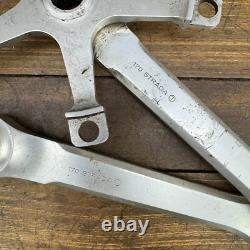 Jeu de manivelles Campagnolo Record Vintage 144 BCD 1981 1 Argent 170 mm Bouclier Cercle