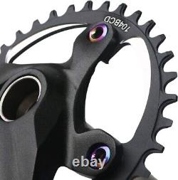 Jeu de manivelles en aluminium de 170 mm avec boulons de plateau arc-en-ciel 36T spécial VTT