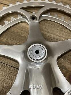 Jeu de pédalier Campagnolo vintage 170 mm Double Square Taper 7/8 vitesses 53/42