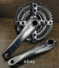 Manivelles de vélo de montagne Shimano XTR vintage 175 mm avec plateaux 44t32t22t Hollowtech