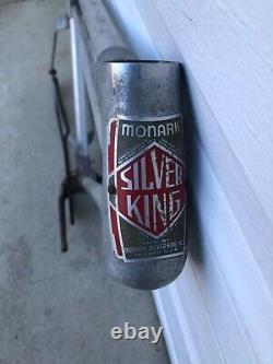 Monark Silver King Aluminium 24 Cadre De Vélo Ensemble Avec Cran / Insigne