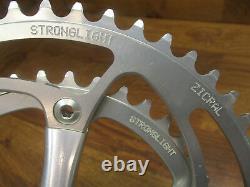 Nos Stronglight Speedlight Silver Anodized 172l 130 Bcd 53/39t Crank Set