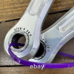 Pédalier Campagnolo Record Vintage 144 BCD 1973 3 Argent 170 mm Double Course
