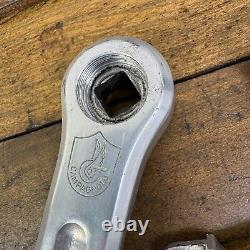 Pédalier Campagnolo Record Vintage 144 BCD 1973 3 Argent 170 mm Double Course