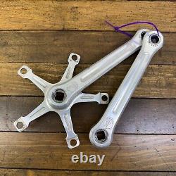 Pédalier Campagnolo Record Vintage 144 BCD 1973 3 Argent 170 mm Double Course