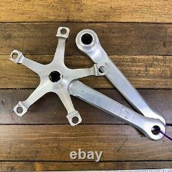 Pédalier Campagnolo Record Vintage 144 BCD 1973 3 Argent 170 mm Double Course