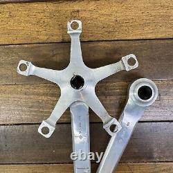 Pédalier Campagnolo Record Vintage 144 BCD 1973 3 Argent 170 mm Double Course