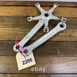 Pédalier Campagnolo Record Vintage 144 BCD 1973 3 Argent 170 mm Double Course