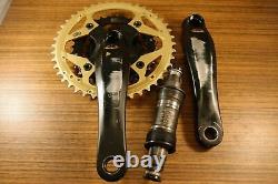 Pédalier Shimano Deore LX Mega Drive Train Gold Edition FC-M570 + boîtier de pédalier