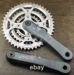 Pédalier VTT Vintage Shimano XTR 175mm 9 vitesses avec plateaux 46t/34t/24t pour vélo de montagne