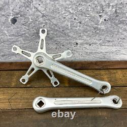 Pédalier Vintage Suntour Superbe Argent 170 mm 144 BCD Double Course 9/16 80s A2