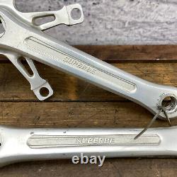 Pédalier Vintage Suntour Superbe Argent 170 mm 144 BCD Double Course 9/16 80s A2