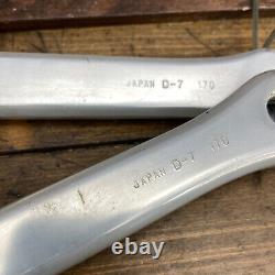 Pédalier Vintage Suntour Superbe Argent 170 mm 144 BCD Double Course 9/16 80s A2