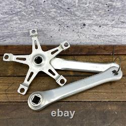 Pédalier Vintage Suntour Superbe Argent 170 mm 144 BCD Double Course 9/16 80s A2