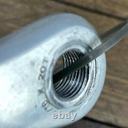 Pédalier Vintage Suntour Superbe Argent 170 mm 144 BCD Double Course 9/16 80s A2