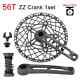 Pédalier De Vélo Pliant Bcd130mm Plateau De Chaîne 52/53/56/58t Manivelle De Vélo 170mm