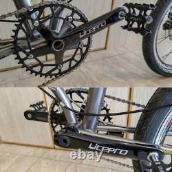 Pédalier de vélo pliant BMX avec bras de manivelle intégrés 170MM 130bcd 46-58T plateau