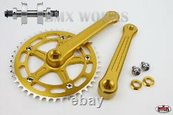 Probmx Bmx 3 Piece Aluminium Cranks Set Yst Sealed Bottom Bracket MIX & Match