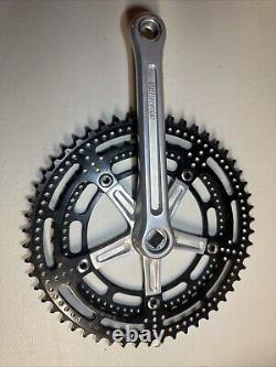 Shimano Dura Ace pédalier 1ère génération plateaux 53/42 Argent 170mm