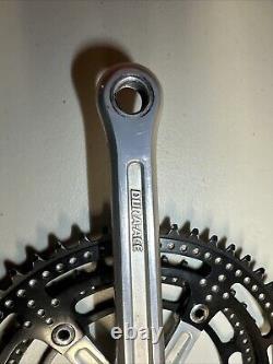 Shimano Dura Ace pédalier 1ère génération plateaux 53/42 Argent 170mm