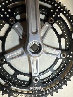 Shimano Dura Ace pédalier 1ère génération plateaux 53/42 Argent 170mm