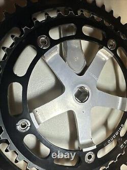Shimano Dura Ace pédalier 1ère génération plateaux 53/42 Argent 170mm