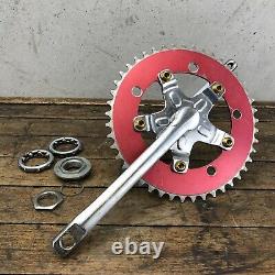 Sugino Crank Set Old School Bmx Cr-mo 175 Wolf Ppp Spider Opc 1pc Red Gold Gt