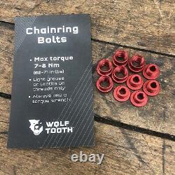 Sugino Old School Bmx Cran Set 70s Mighty S Crown 171 Wolf Dent Red Bolts