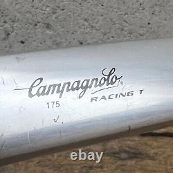 Vintage Campagnolo Racing T Crank Set Triple 175 MM 74 135 Bcd Italie 554 Eroica