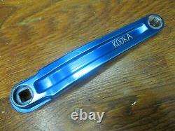 Vintage Kooka 175l 94/58 Bcd Square Taper Crank Arm Set Bleu & Rouge