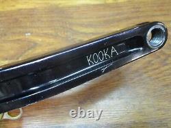Vintage Kooka 175l 94/58 Bcd Square Taper Crank Arm Set Noir & Or