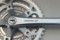 Vintage Sugino Vp 170mm 5 Bolt 48/38/28t Triple Crank Set Steel Chainrings